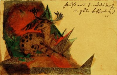 Ciervo acostado de Franz Marc