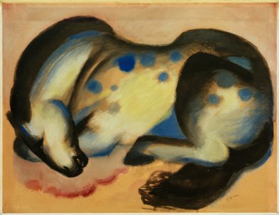 Caballo acostado de Franz Marc