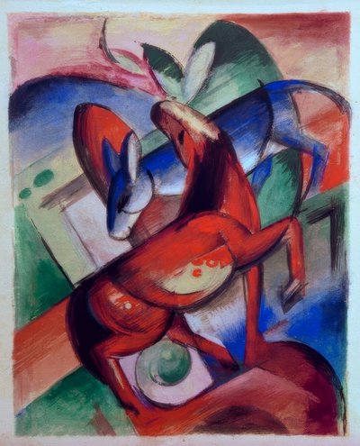 Caballo y burro de Franz Marc
