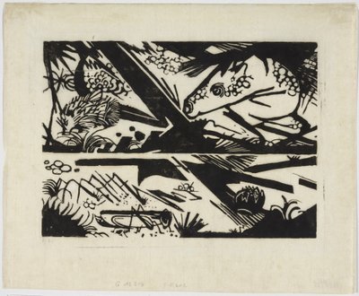 caballo y erizo de Franz Marc