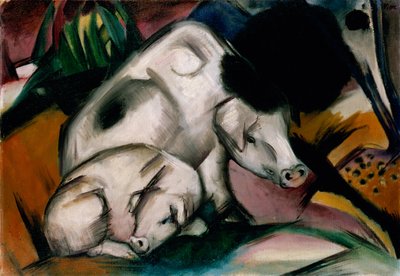 Cerdos, c.1912 de Franz Marc