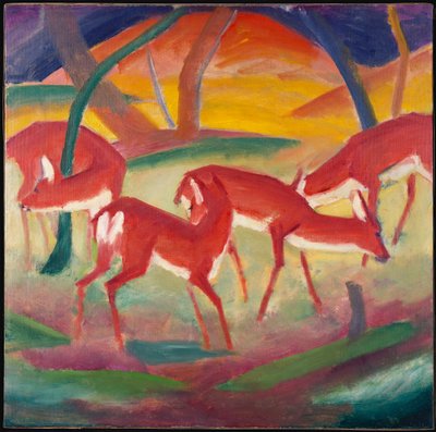Ciervo rojo 1, 1910 de Franz Marc