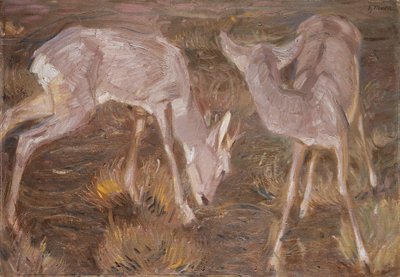 Ciervo al anochecer de Franz Marc