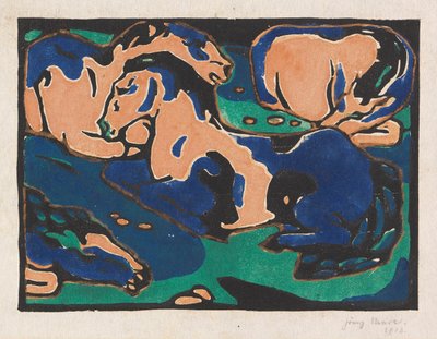 Caballos descansando, 1911-1912 de Franz Marc