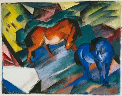 Caballo rojo y azul de Franz Marc