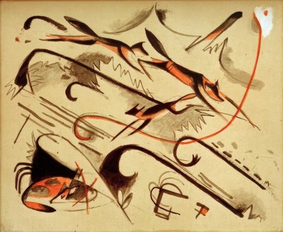 Scherzo (Zorros jugando) de Franz Marc