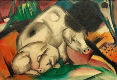 Cerdos (cerda) de Franz Marc