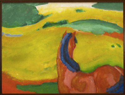Pequeña composición III (óleo sobre lienzo) de Franz Marc