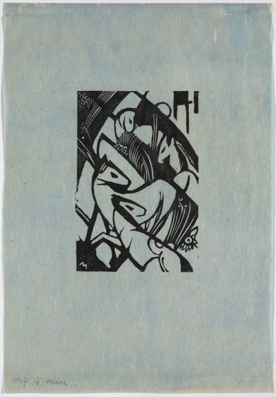 caballos saltando de Franz Marc