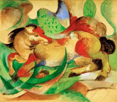 Caballo saltando de Franz Marc
