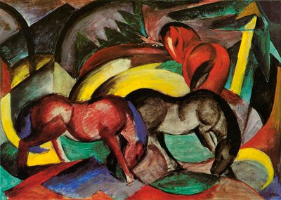Tres caballos, 1912 de Franz Marc