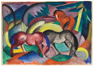 Tres caballos, 1912 de Franz Marc