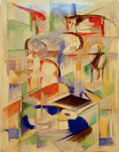 Composición de animales de Franz Marc