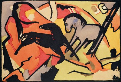 Dos Caballos, 1911-12 de Franz Marc