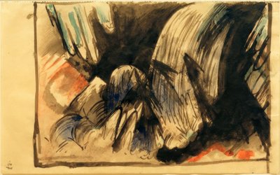 Cascada en la montaña de Franz Marc