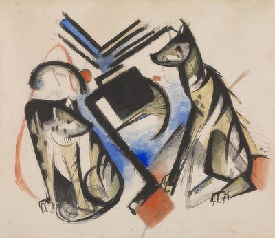 Dos lobos de Franz Marc