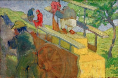 Monito en un carro de Franz Marc