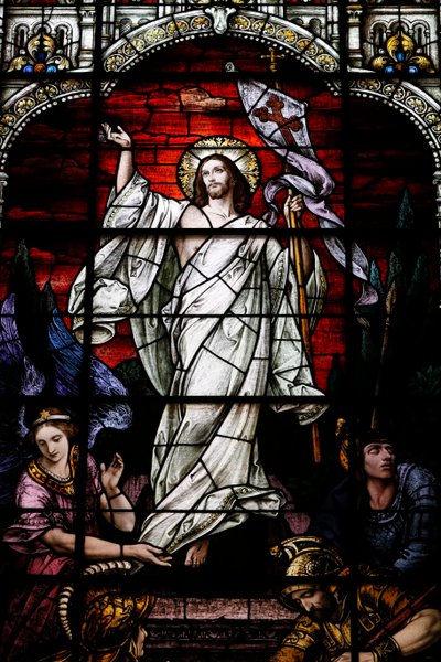 La resurrección de Jesucristo, c.1920 (vidriera) de Franz Mayer