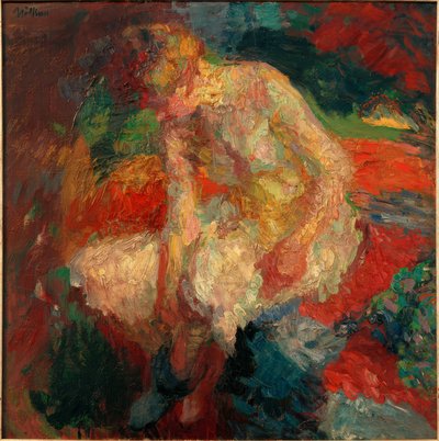 Desnudo sentado vistiéndose de Franz Nolken