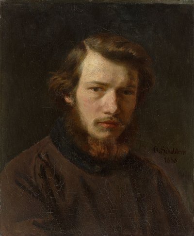 Autorretrato a los 24 años, 1858 de Franz Otto Scholderer