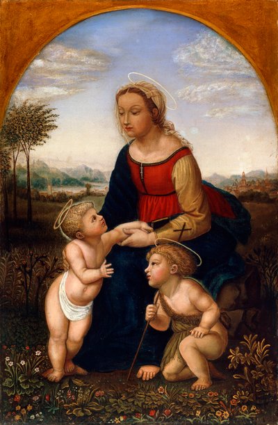 Virgen y Niño con Juan el Bautista de niño, principios del siglo XIX de Franz Pforr