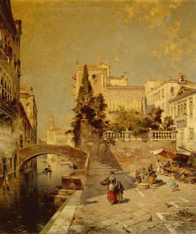 Fondamenta Zorzi, Campiello Santa Barbara, Venecia de Franz Richard Unterberger