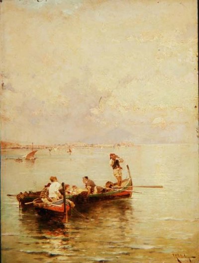 Paisaje lacustre de Franz Richard Unterberger