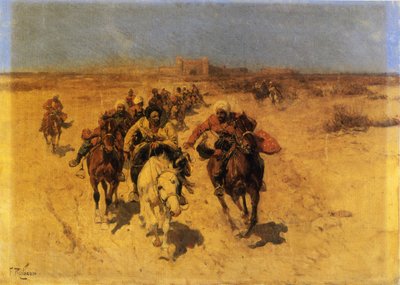 Árabes a caballo de Franz Roubard