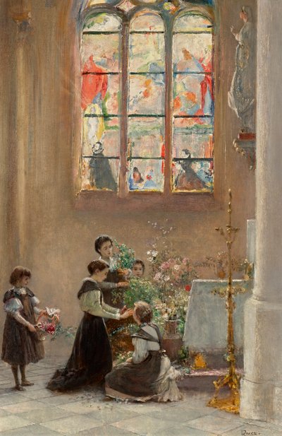 Fiesta de Santa María en una iglesia de Venecia de Franz Russ der Jüngere