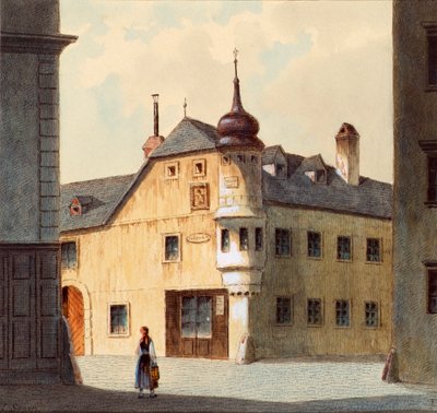 La casa vieja en el nuevo edificio en Viena de Franz Sager