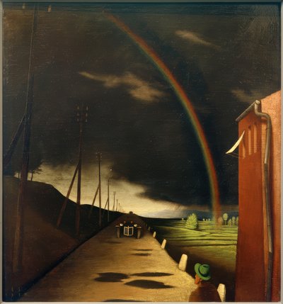 Paisaje con arco iris de Franz Sedlacek