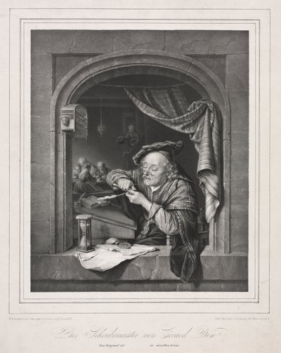 El maestro de escritura del viejo maestro de escuela de Franz Seraph Hanfstaengl