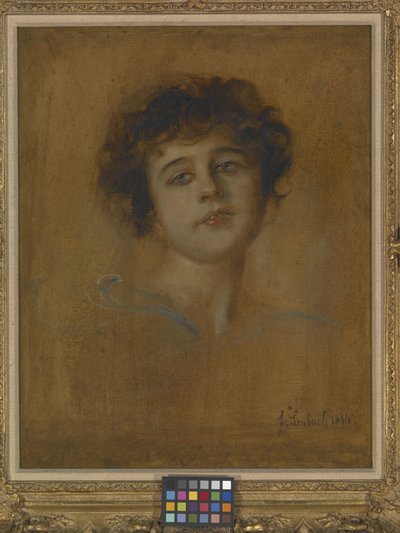 Retrato de una joven (óleo sobre lienzo) de Franz Seraph von Lenbach