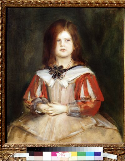 Retrato de Gabriella Lenbach (hija del pintor). Pintura de Franz von Lenbach (1836-1904) de Franz Seraph von Lenbach