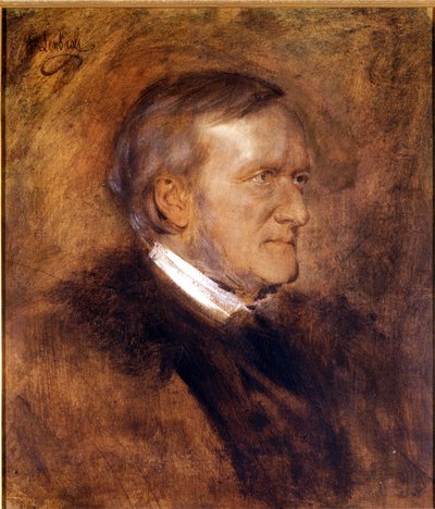 Retrato de Richard Wagner (1813 - 1883), compositor alemán. Museo Wagner en Bayreuth. de Franz Seraph von Lenbach