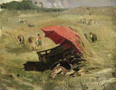 La Sombrilla Roja, c.1860 de Franz Seraph von Lenbach