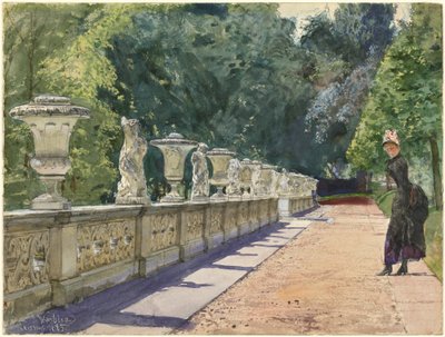 Un paseo en el parque de Sanssouci de Franz Skarbina