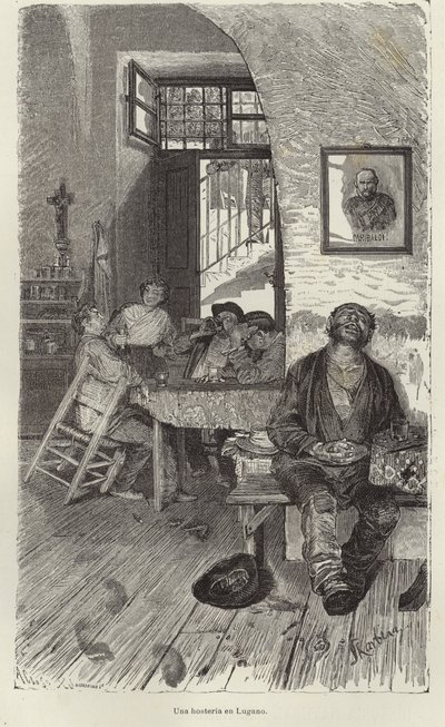 Una posada en Lugano de Franz Skarbina
