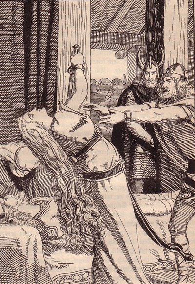 Ilustración para La Edda: Dioses y Héroes Germánicos por Hans von Wolzogen de Franz Stassen
