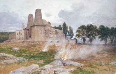 Ruinas de un templo, América del Sur de Franz Thiele