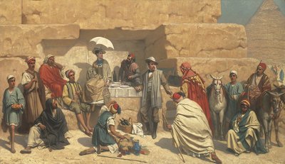 Almuerzo al pie de las pirámides, Gizeh de Franz Vinck
