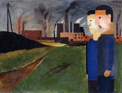 Paisaje industrial con trabajadores de Franz W. Seiwert