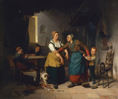 Penas de familia (óleo sobre lienzo) de Franz Wieschebrink