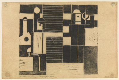 Composición con un trabajador y un campesino de Franz Wilhelm Seiwert