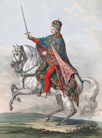 Emperador Fernando I de Austria a caballo de Franz Wolf