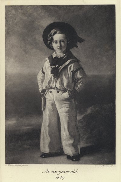 El rey Eduardo VII de niño, a los seis años de Franz Xaver  Winterhalter (after)