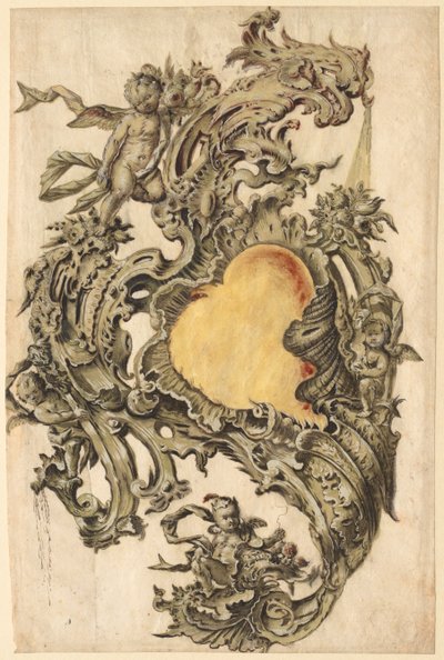 Cartouche with Putti de Franz Xaver Habermann