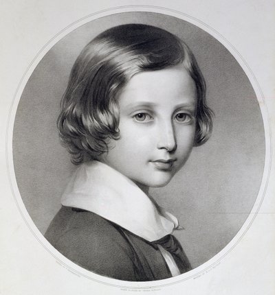 Albert, Príncipe de Gales (1841-1910), grabado original por Thomas Fairland, publicado por M. y N. Hanhart, 1852 de Franz Xaver Winterhalter