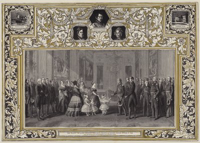 Su Majestad la Reina recibiendo al Rey Luis Felipe en el Castillo de Windsor, 8 de octubre de 1844 de Franz Xaver Winterhalter