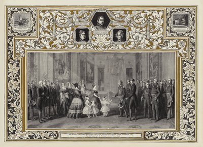 Su Majestad la Reina recibiendo al Rey Luis Felipe en el Castillo de Windsor, 8 de octubre de 1844 de Franz Xaver Winterhalter